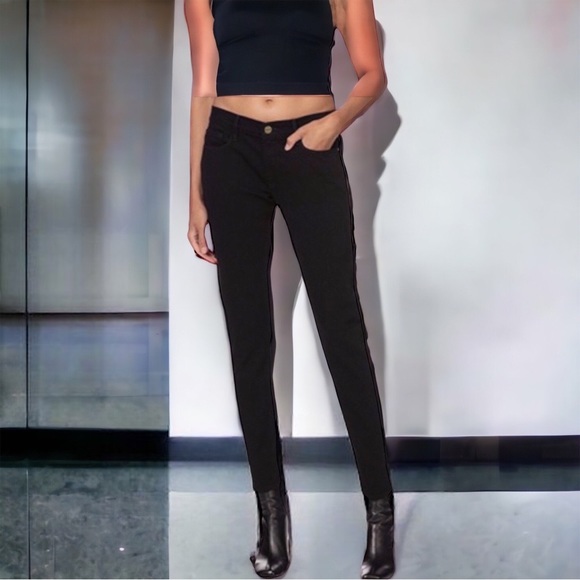 FRAME Denim Jeans Le Garçon `Film Noir’ Black Size 27 Pre-Loved - Picture 2 of 13